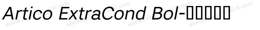 Artico ExtraCond Bol字体转换